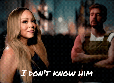 Woman Next To Man Saying I Don't Know Him GIF