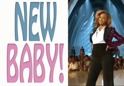 Woman Next To New Baby Sign GIF