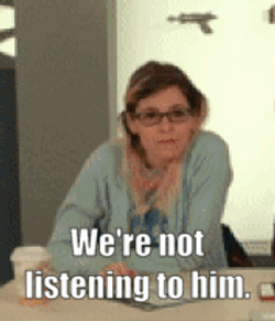 Woman Not Listening To Him GIF