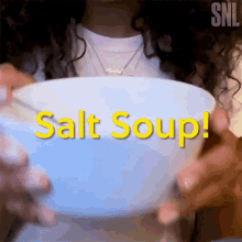 Woman Offering Salty Soup GIF
