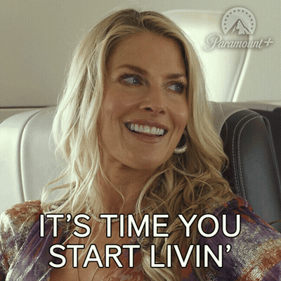 Woman On Airplane Saying Its Time You Start Livin GIF