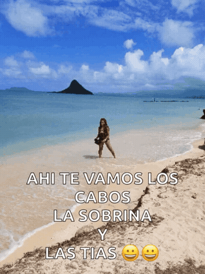 Woman On Beach Ahi Te Vamos Los Cabos La Sobrina Y Las Tias GIF