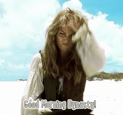 Woman On Beach Hand On Forehead Good Morning Dynasty GIF