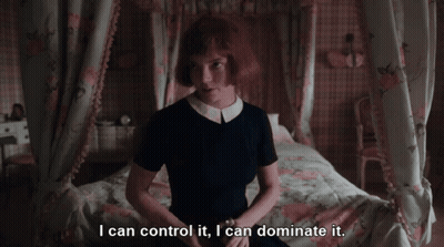 Woman On Bed Saying I Can Control It I Can Dominate It GIF