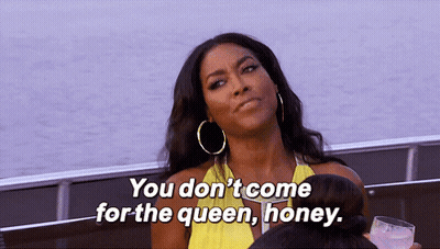 Woman On Boat Says You Don't Come For The Queen Honey GIF
