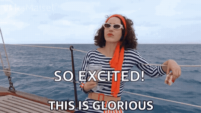 Woman On Boat So Excited This Is Glorious GIF
