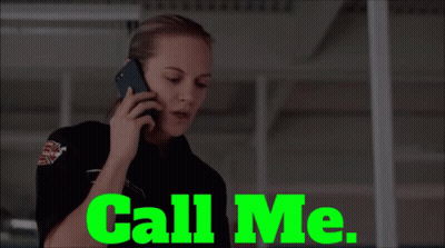 Woman On Cell Phone Saying Call Me GIF
