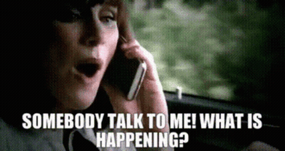 Woman On Cell Phone Somebody Talk To Me What Is Happening GIF