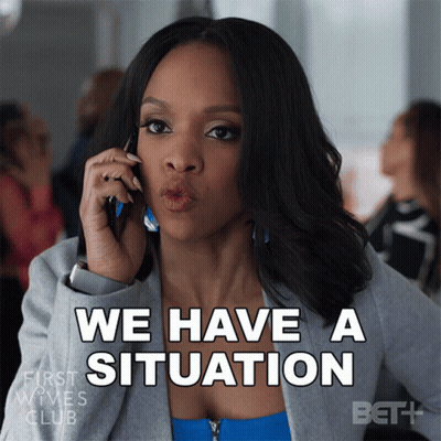 Woman On Cell Phone We Have A Situation GIF