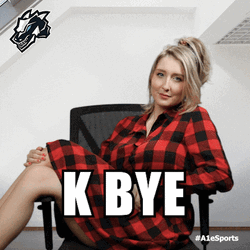 Woman On Chair Salute K Bye GIF