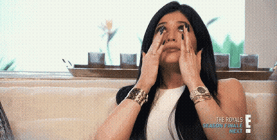 Woman On Couch Hands On Face The Royals Season Finale GIF