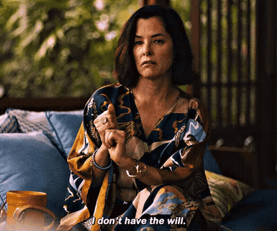 Woman On Couch Saying I Don't Have The Will GIF