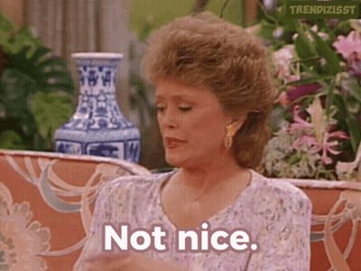 Woman On Couch Saying Not Nice GIF