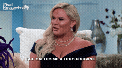 Woman on Couch Saying She Called Me a Lego Figurine