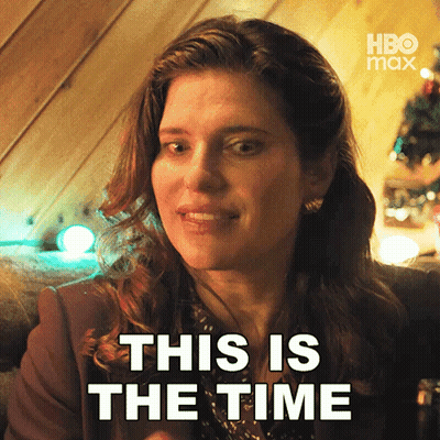 Woman On Couch Saying This Is The Time GIF