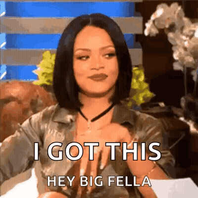 Woman On Couch Says I Got This Hey Big Fella GIF