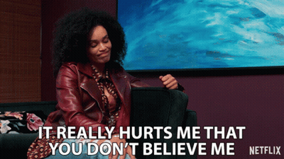 Woman On Couch Says It Really Hurts Me That You Dont Believe Me Netflix GIF