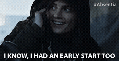 Woman On Phone I Know I Had An Early Start Too GIF