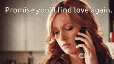 Woman On Phone Promise You'll Find Love Again GIF