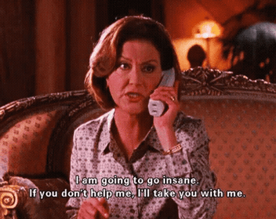 Woman on Phone Saying I'm Going Insane