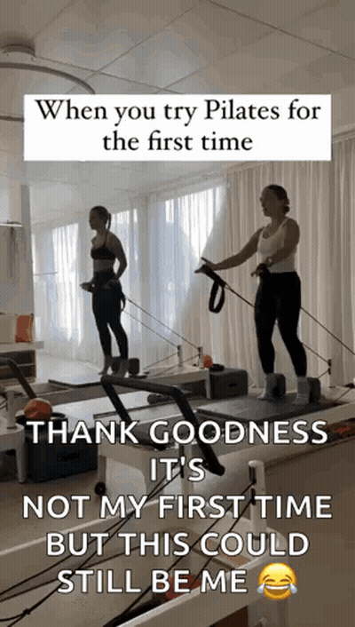 Woman On Pilates Machine First Time Thank Goodne GIF