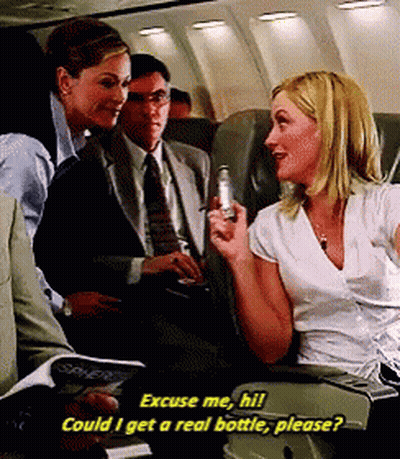 Woman On Plane Says Excuse Me Hi GIF