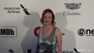 Woman On Red Carpet By American Airlines Cadillac Wall GIF