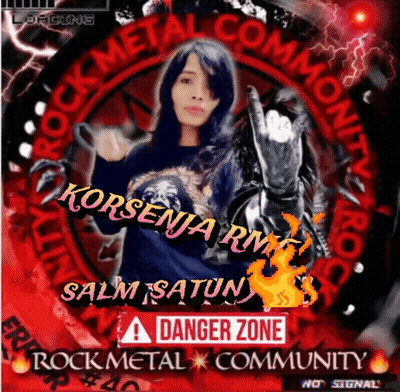 Woman On Rock Metal Community Poster GIF