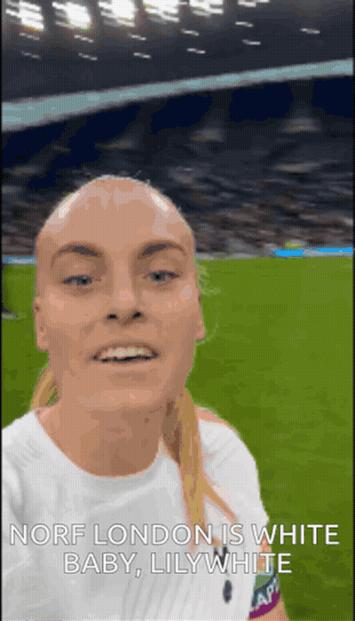 Woman On Soccer Field Says Norf London Is White Baby Lily White GIF