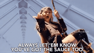 Woman On Swing Saying Let Em Know GIF