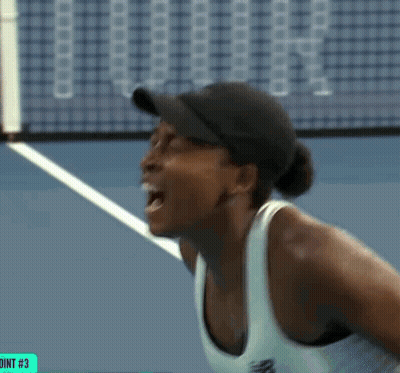Woman On Tennis Court Number 3 GIF