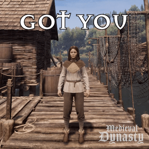 Woman On Wooden Bridge Saying Got You GIF