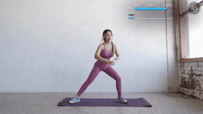 Woman On Yoga Mat, Set 1 And 2 GIF