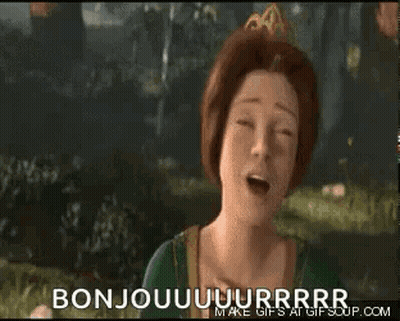 Woman Open Mouth Saying Bonjour GIF