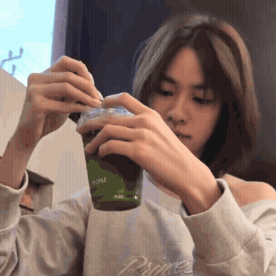 Woman Opening Cup Saying People GIF