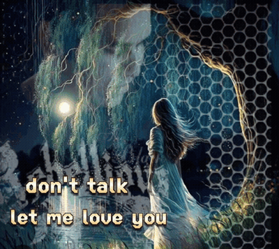 Woman Painting With Do Not Talk Let Me Love You GIF