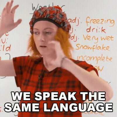 Woman Plaid Shirt Says We Speak Same Language GIF
