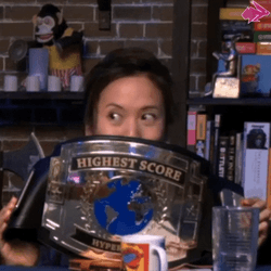 Woman Play Like A Champion To Get Highest Score GIF