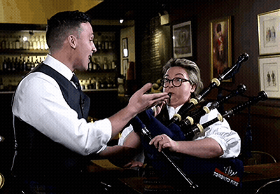 Woman Playing Bagpipe Toronto Pipe GIF