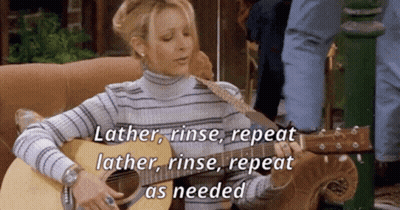 Woman Playing Guitar Lather Rinse Repeat GIF