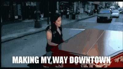 Woman Playing Piano On Street Making My Way Downtown GIF
