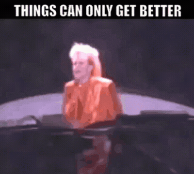 Woman Playing Piano Things Can Only Get Better GIF
