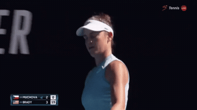 Woman Playing Tennis In Front Of I'm Better Sign GIF