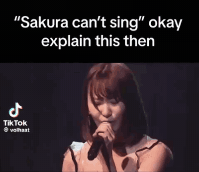 Woman Playing Violin With Text Sakura Can't Sing GIF