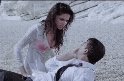 Woman Pointing At Arm GIF