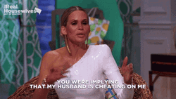Woman Pointing Out Husband Cheating With Wife GIF