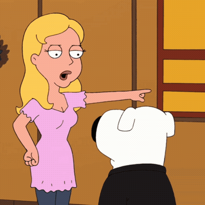 Woman Pointing To Dog GIF