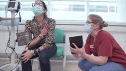 Woman Practicing Deep Breathing GIF