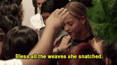 Woman Praying Bless All The Weaves She Snatched GIF