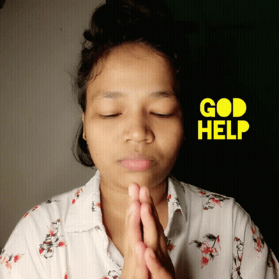 Woman Praying Eyes Closed God Help GIF